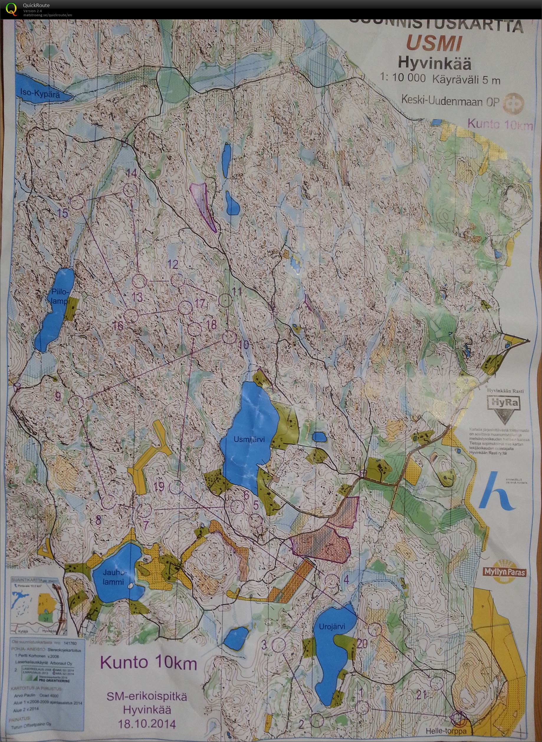 Kuntorastit SM-epitkän yhteydessä (18-10-2014)