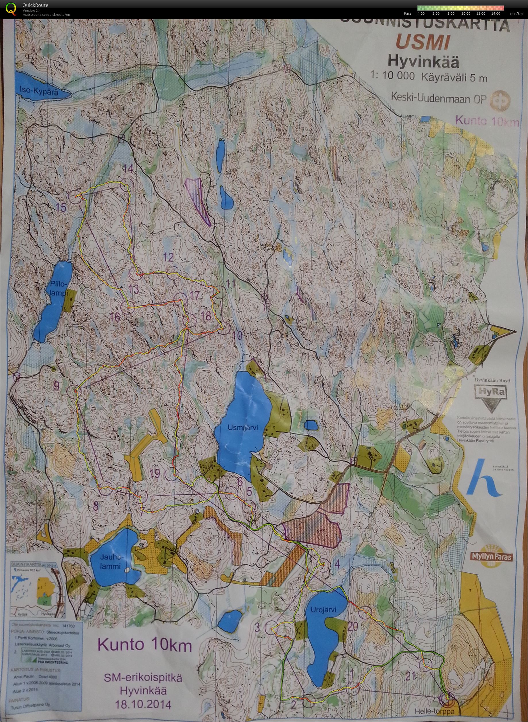 Kuntorastit SM-epitkän yhteydessä (18-10-2014)