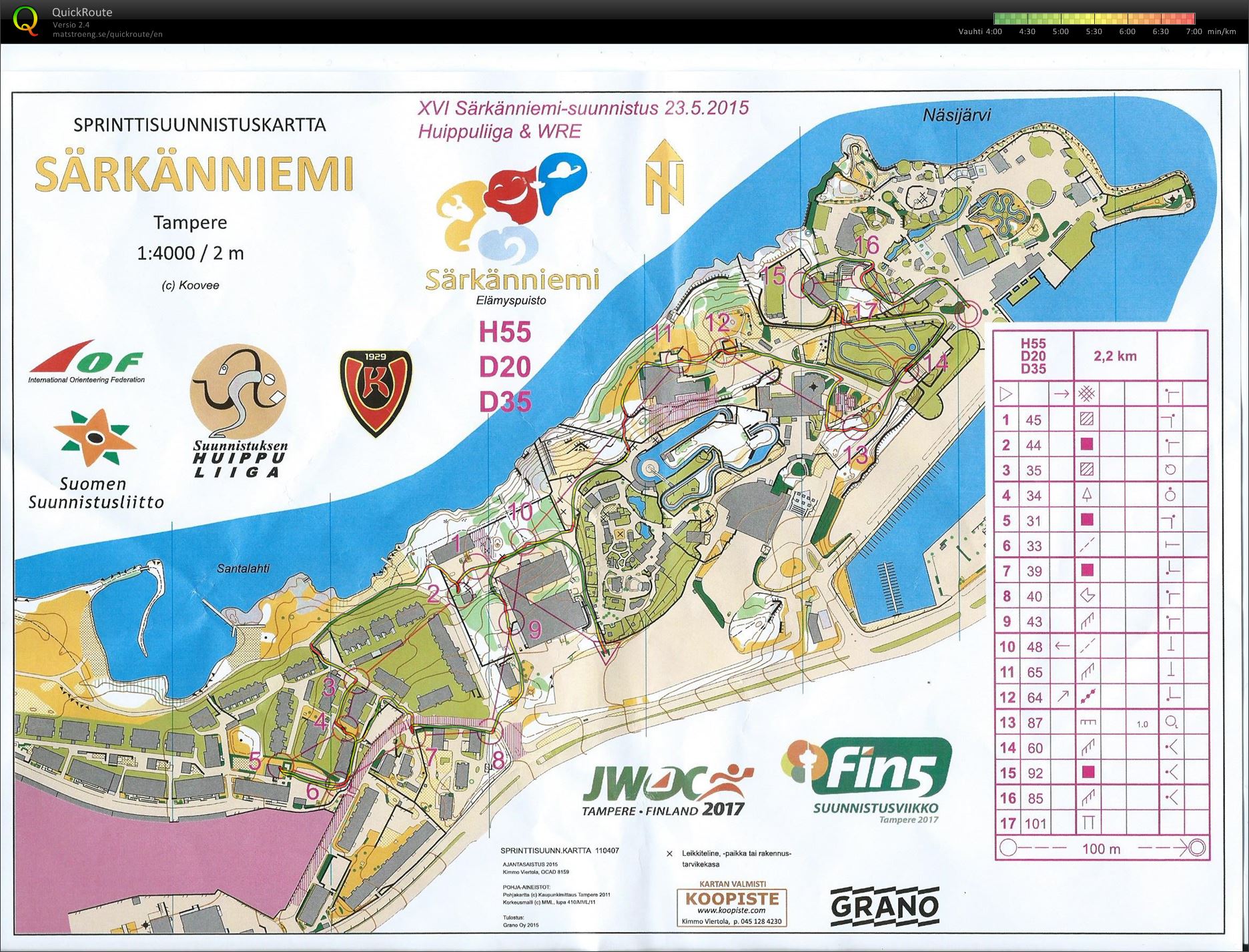 Särkänniemi-suunnistus (23/05/2015)