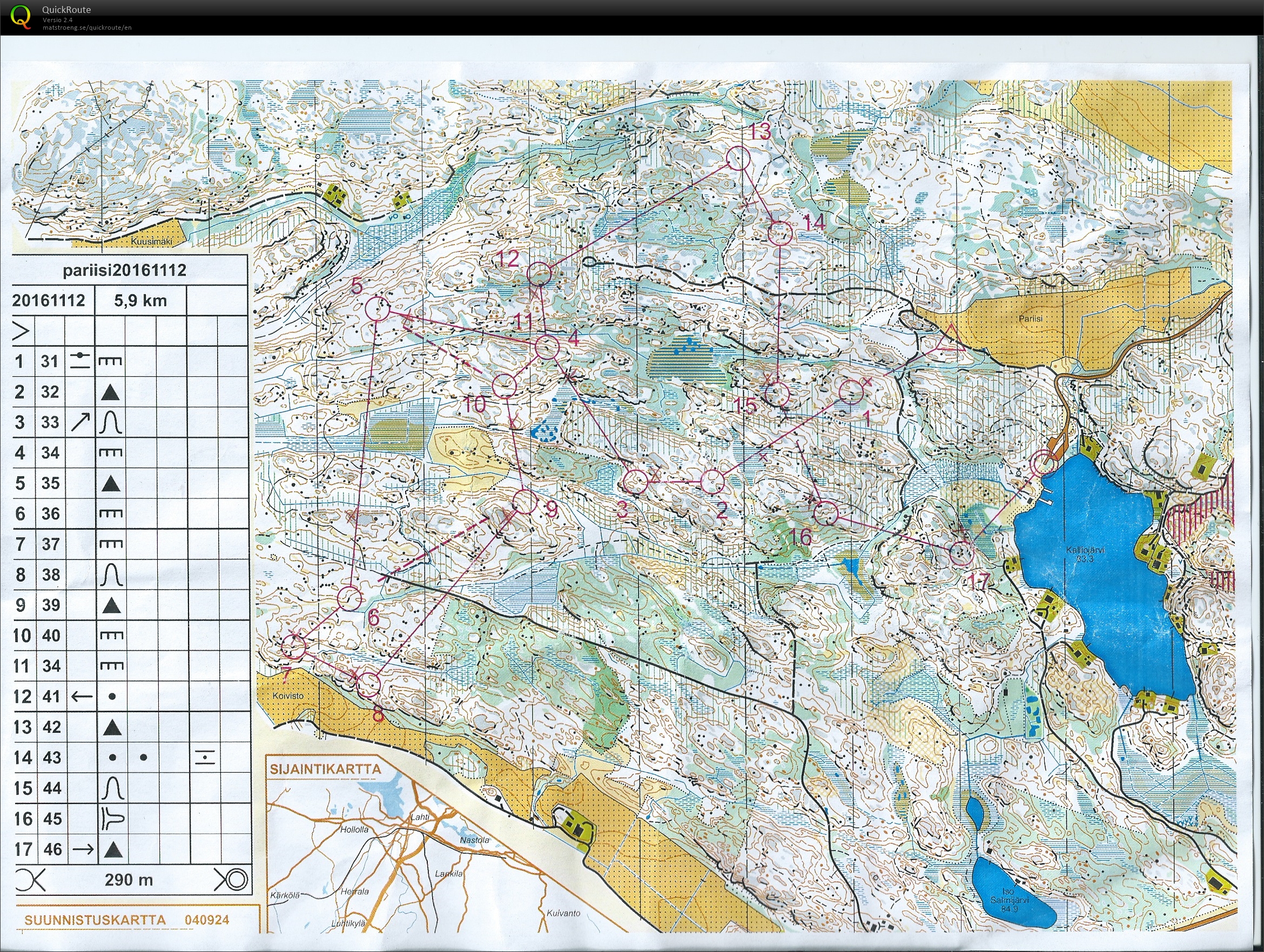 Muistisuunnistus Pariisi (19-11-2016)