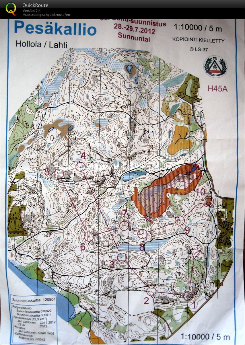 Lahtisuunnistus 2. pvä h45a (29/07/2012)