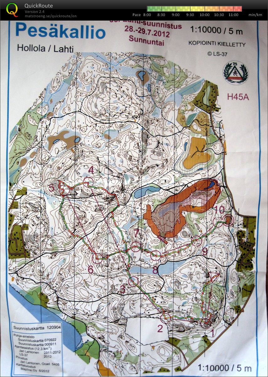 Lahtisuunnistus 2. pvä h45a (29/07/2012)