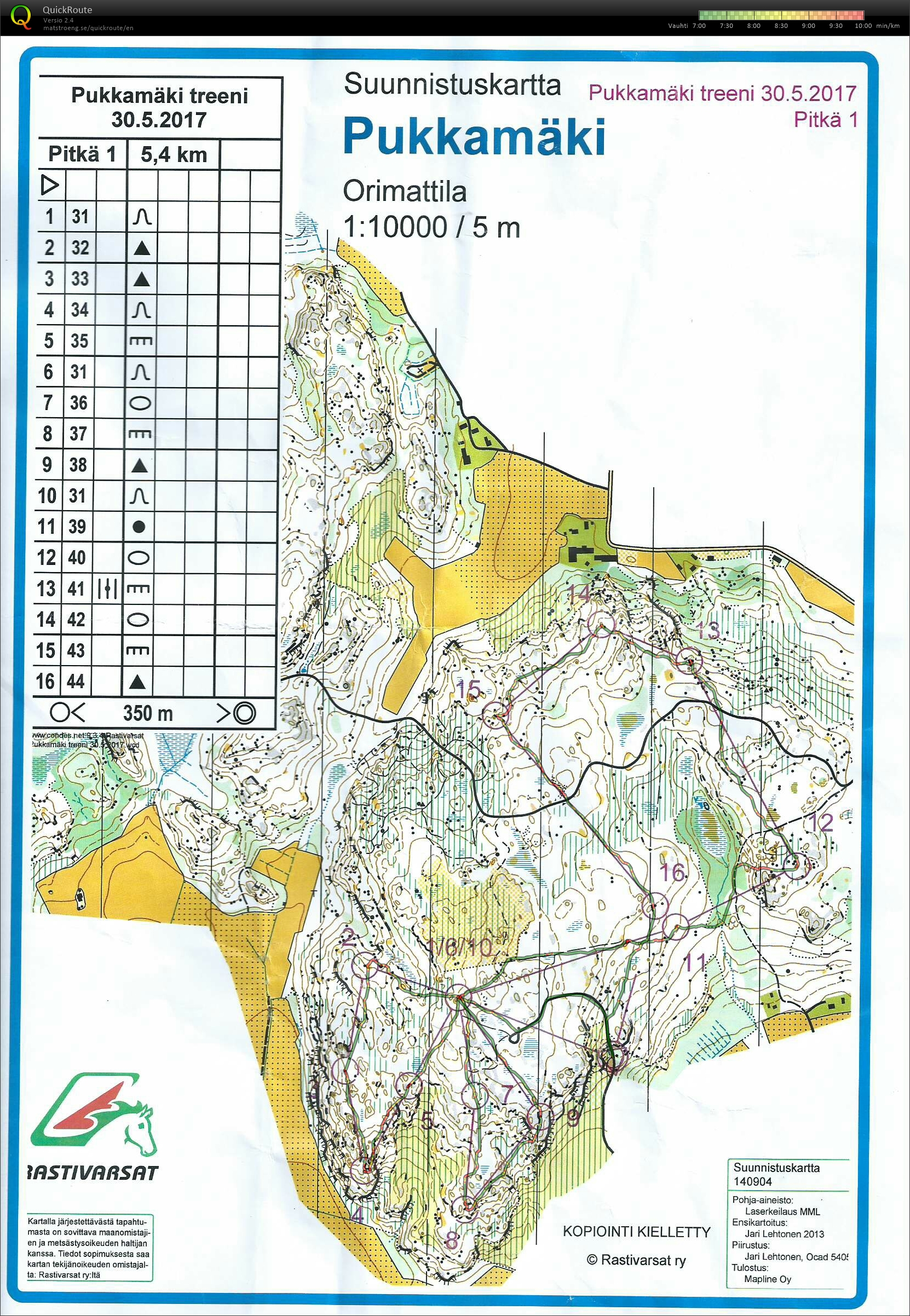Taitoharjoitus Pukkamäki (03/06/2017)