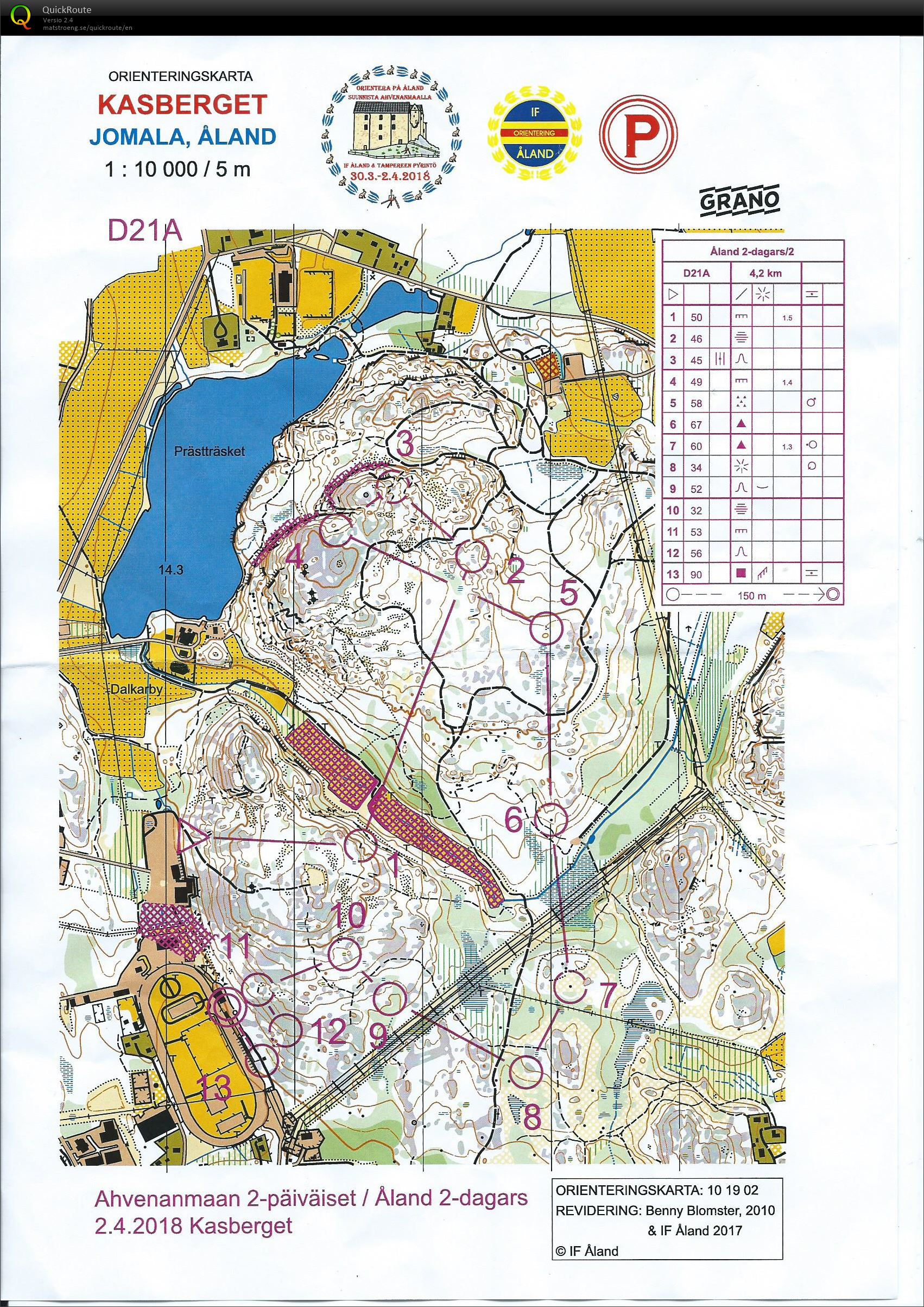 Ahvenanmaan 2-päiväiset Kasberget (02/04/2018)
