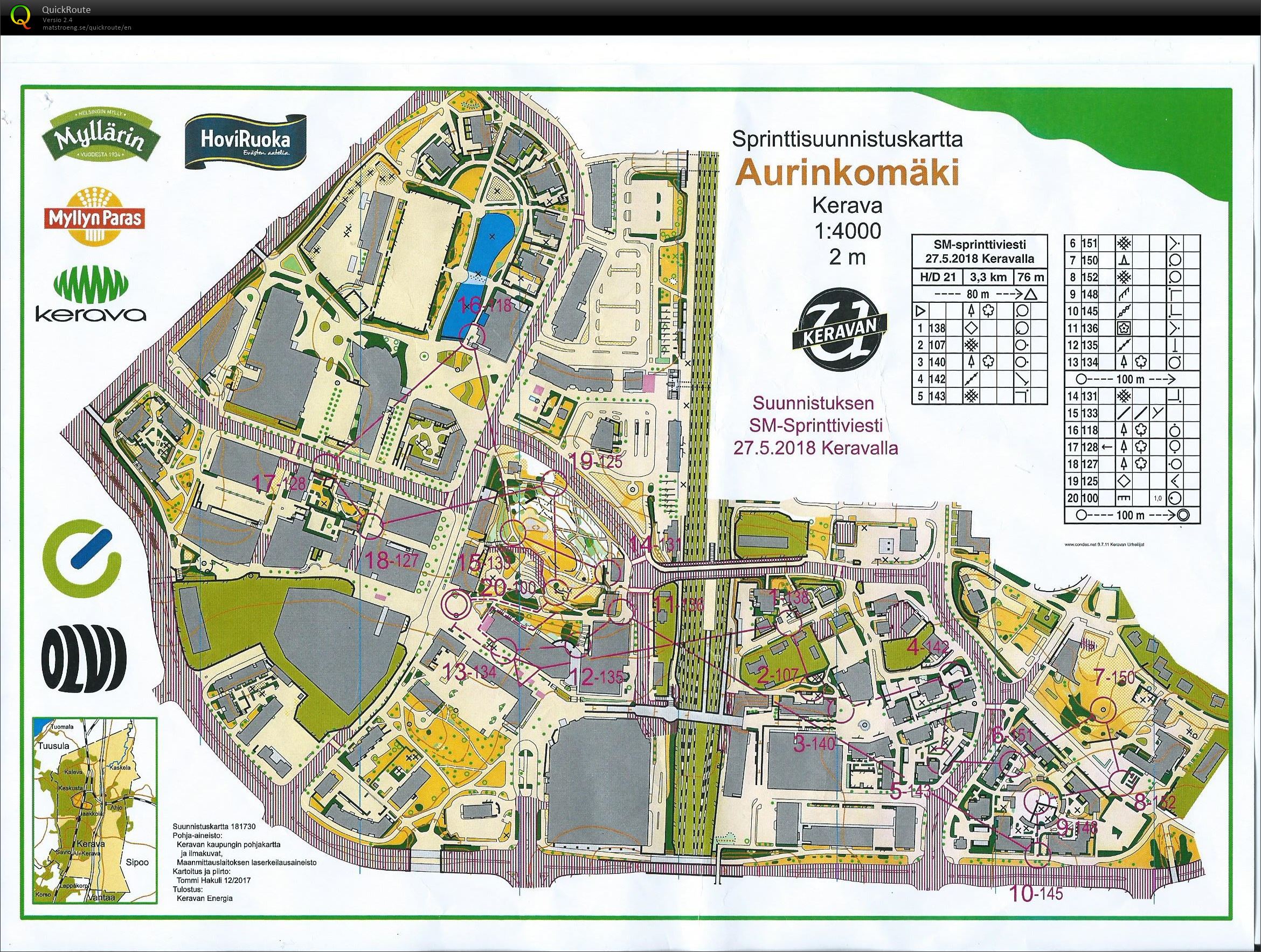 SM-sprinttiviesti HD21 1. os. (27/05/2018)
