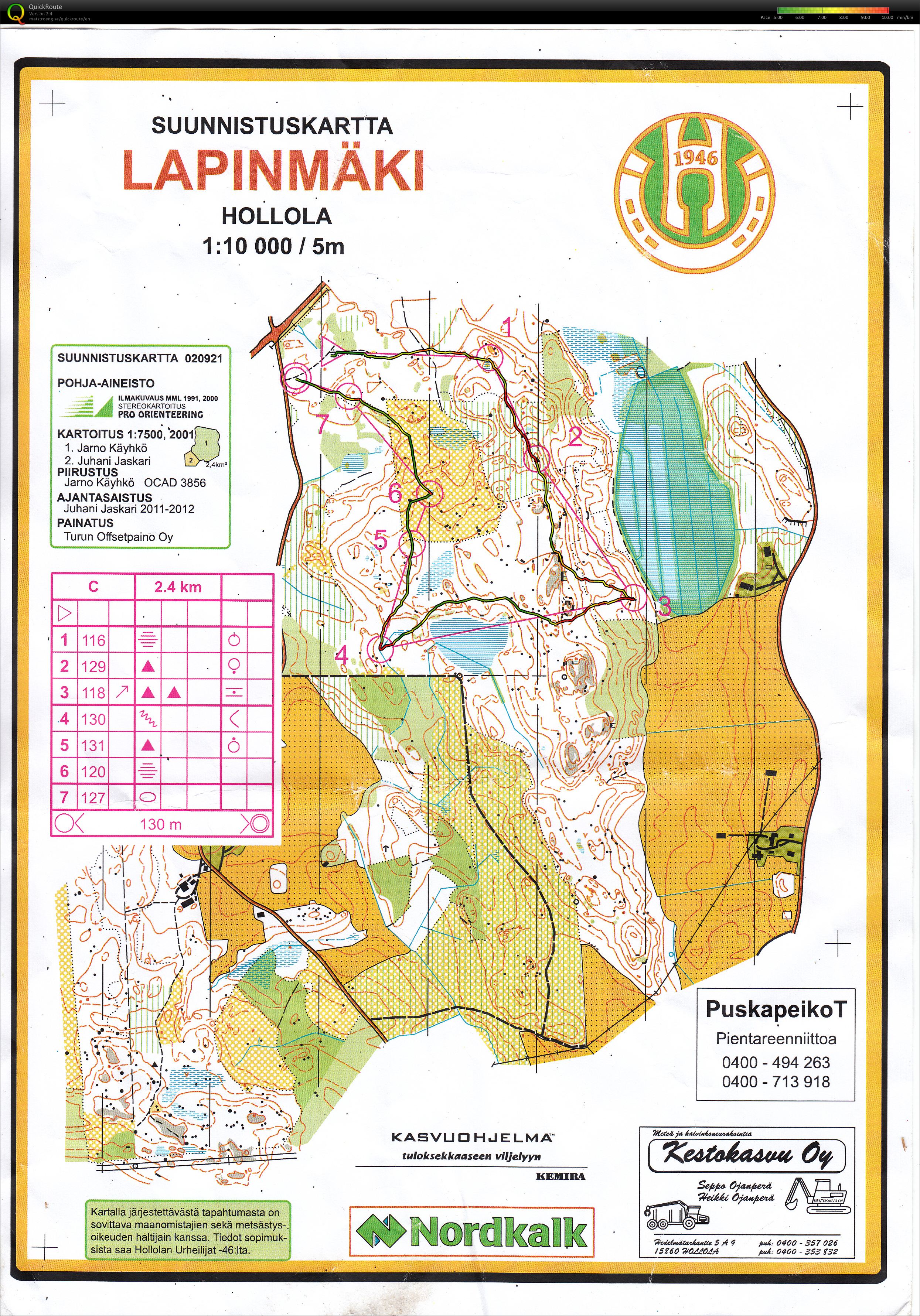 HU-46:n iltarastit, C-rata (12-08-2012)