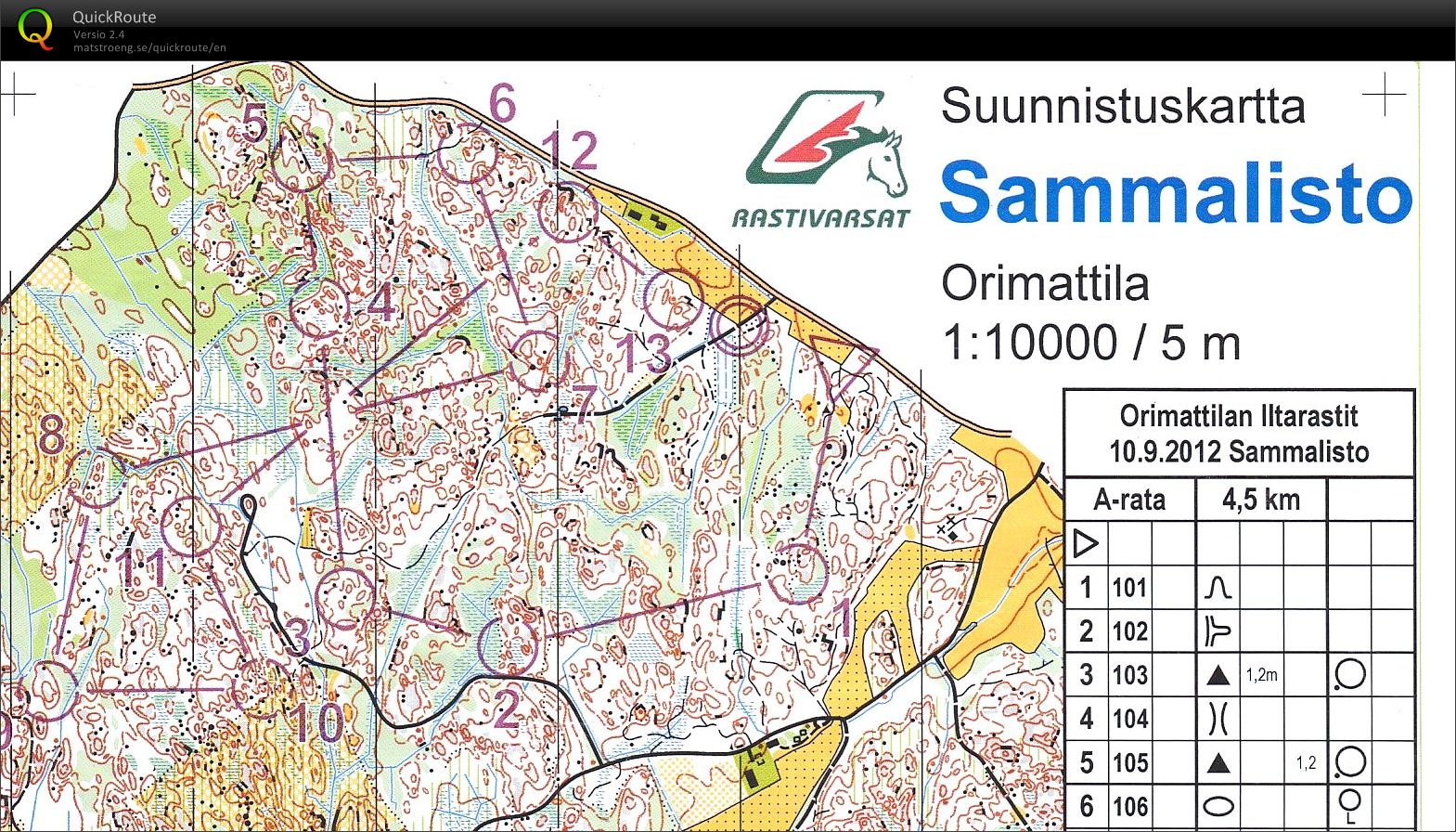 Orimattilan Iltarastit (2012-09-10)