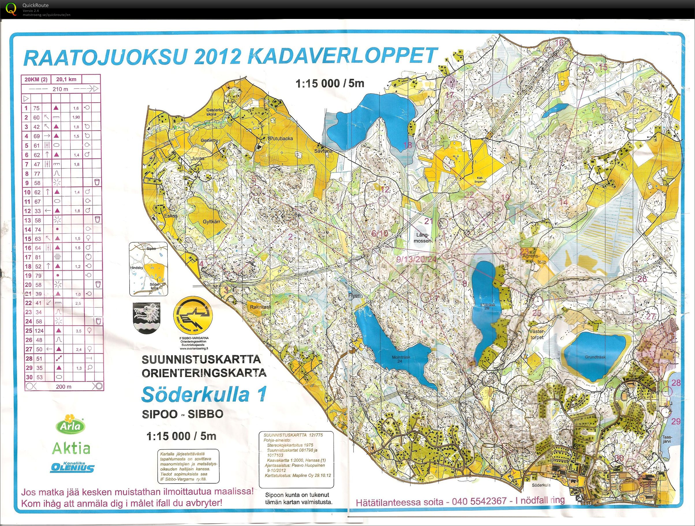 Raatojuoksu 2012 (Kadaverloppet) (03/11/2012)