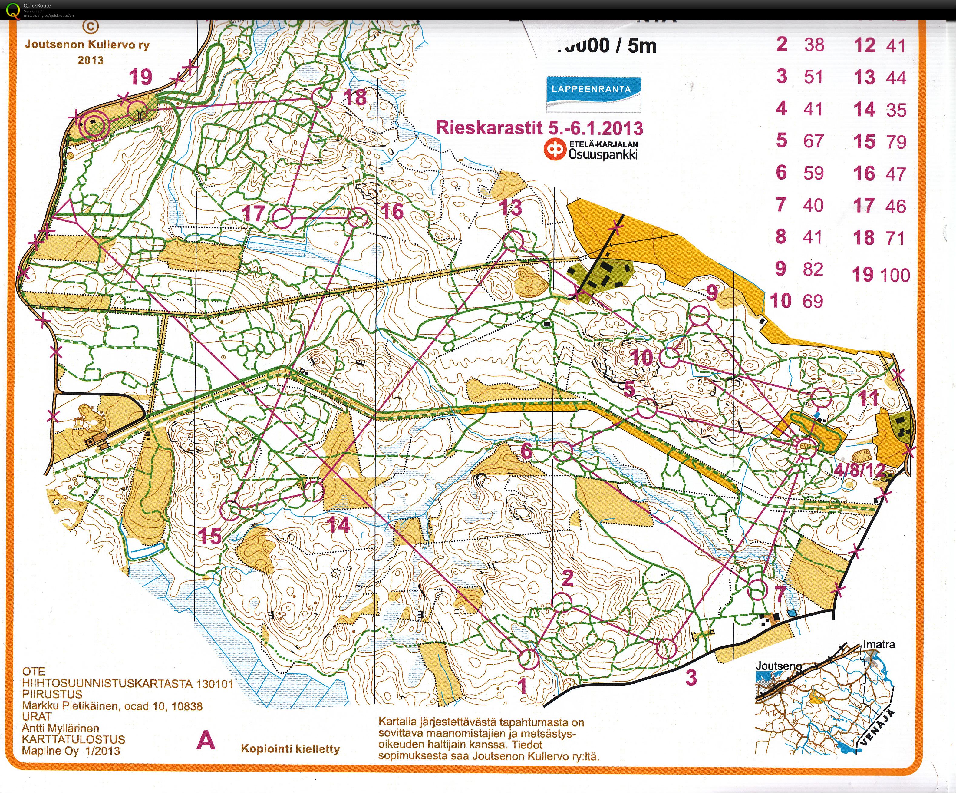Rieska-rastit, 1 pv., Ski-o (05/01/2013)