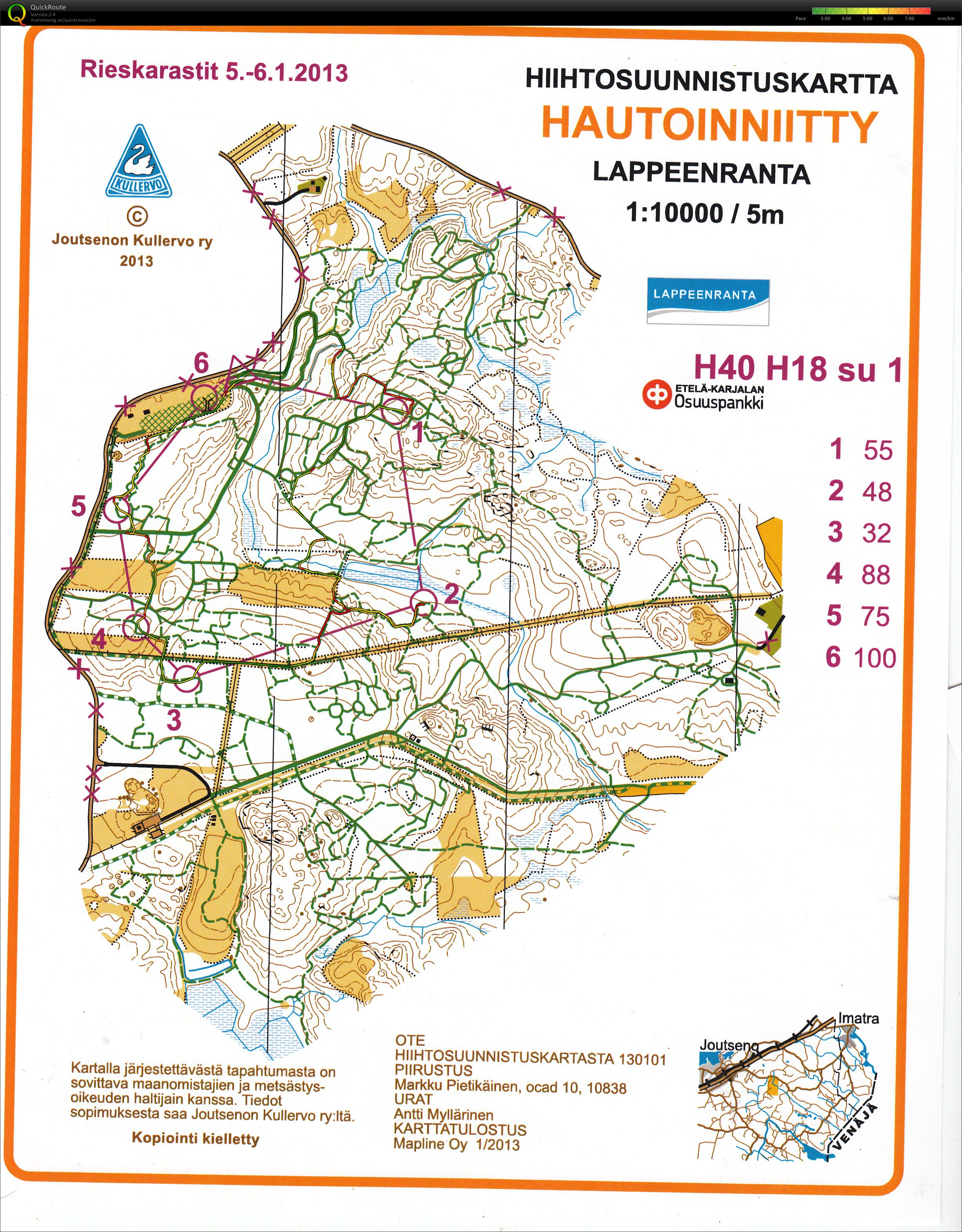 Rieska-rastit, 2 pv. / 1.lenkki, Ski-o (06/01/2013)
