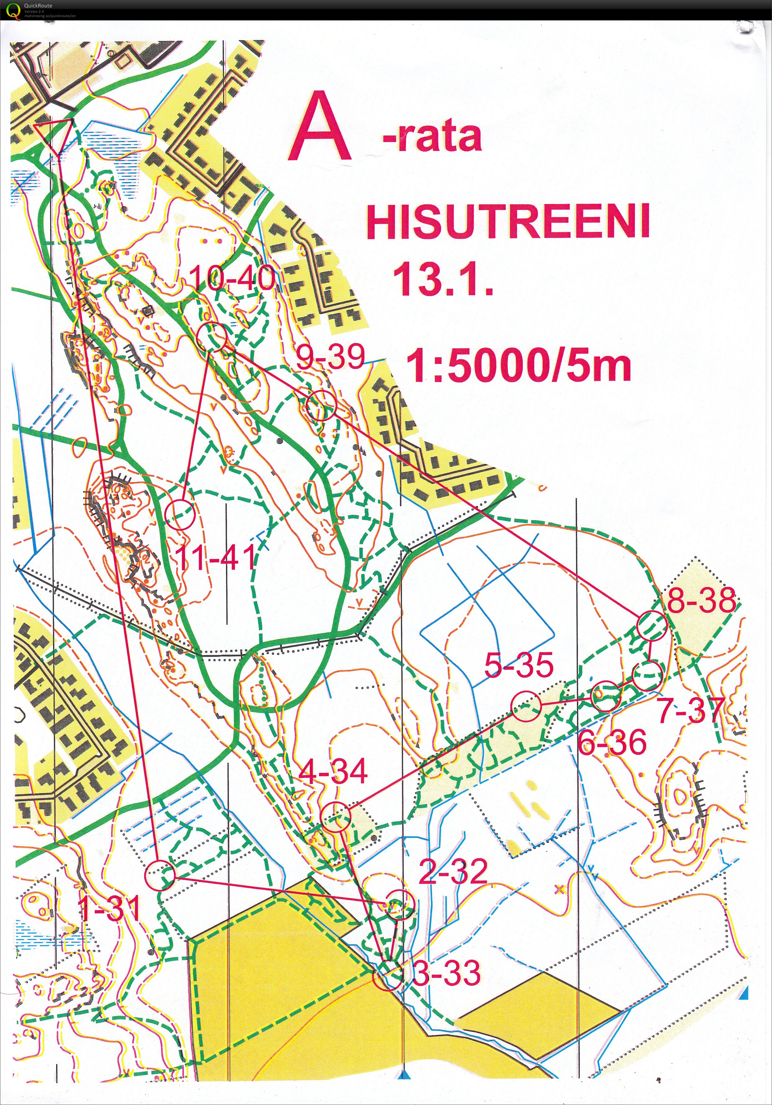 Hisutreenit Kouvolassa, 1 osa., Ski-o (2013-01-13)