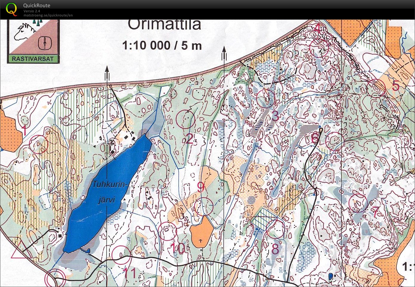 Lumikenkäsuunnistus Tuhkurinjärvellä (27/01/2013)