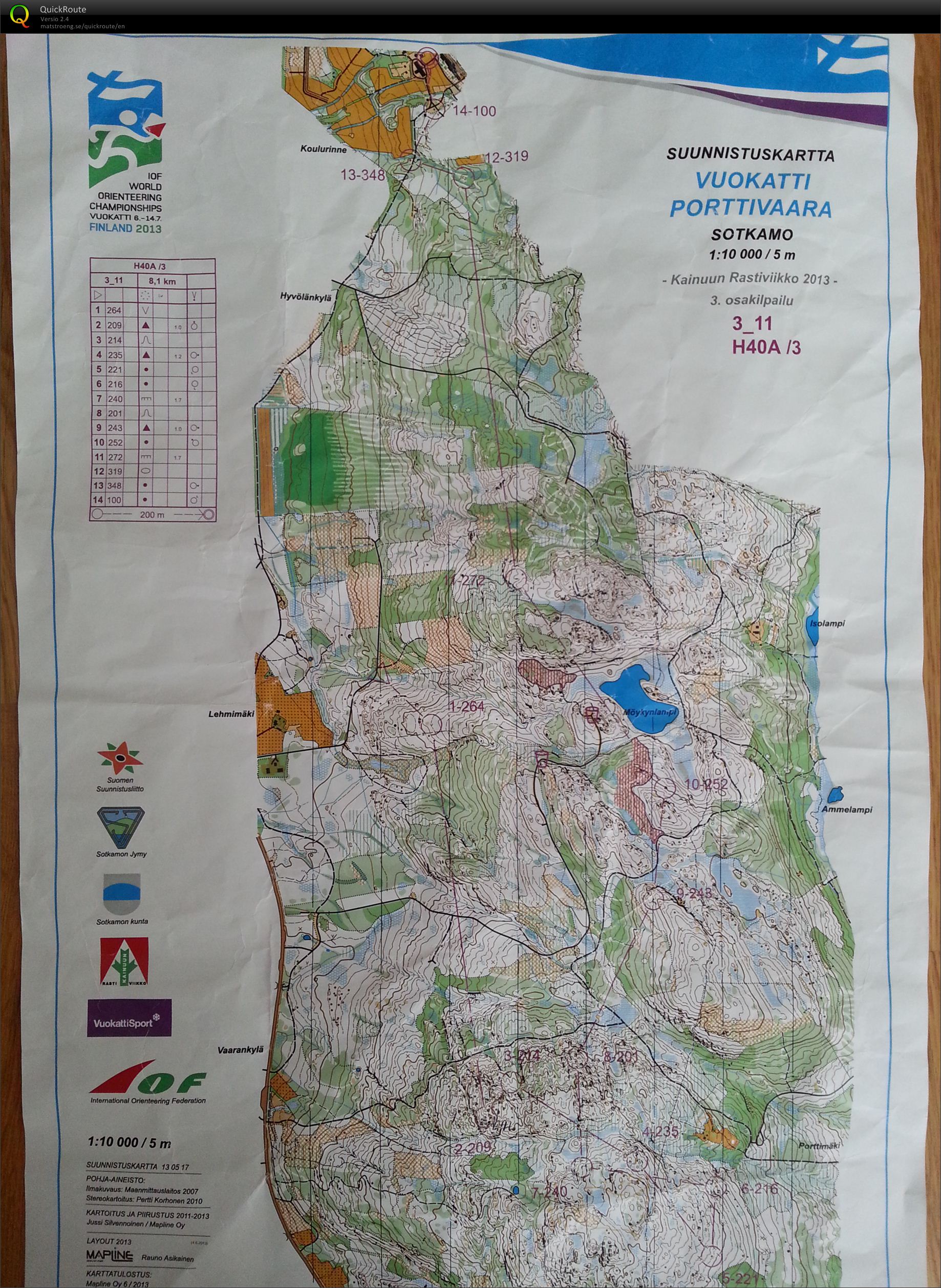 WOC 2013 Spectator Race, day 3 (11/07/2013)