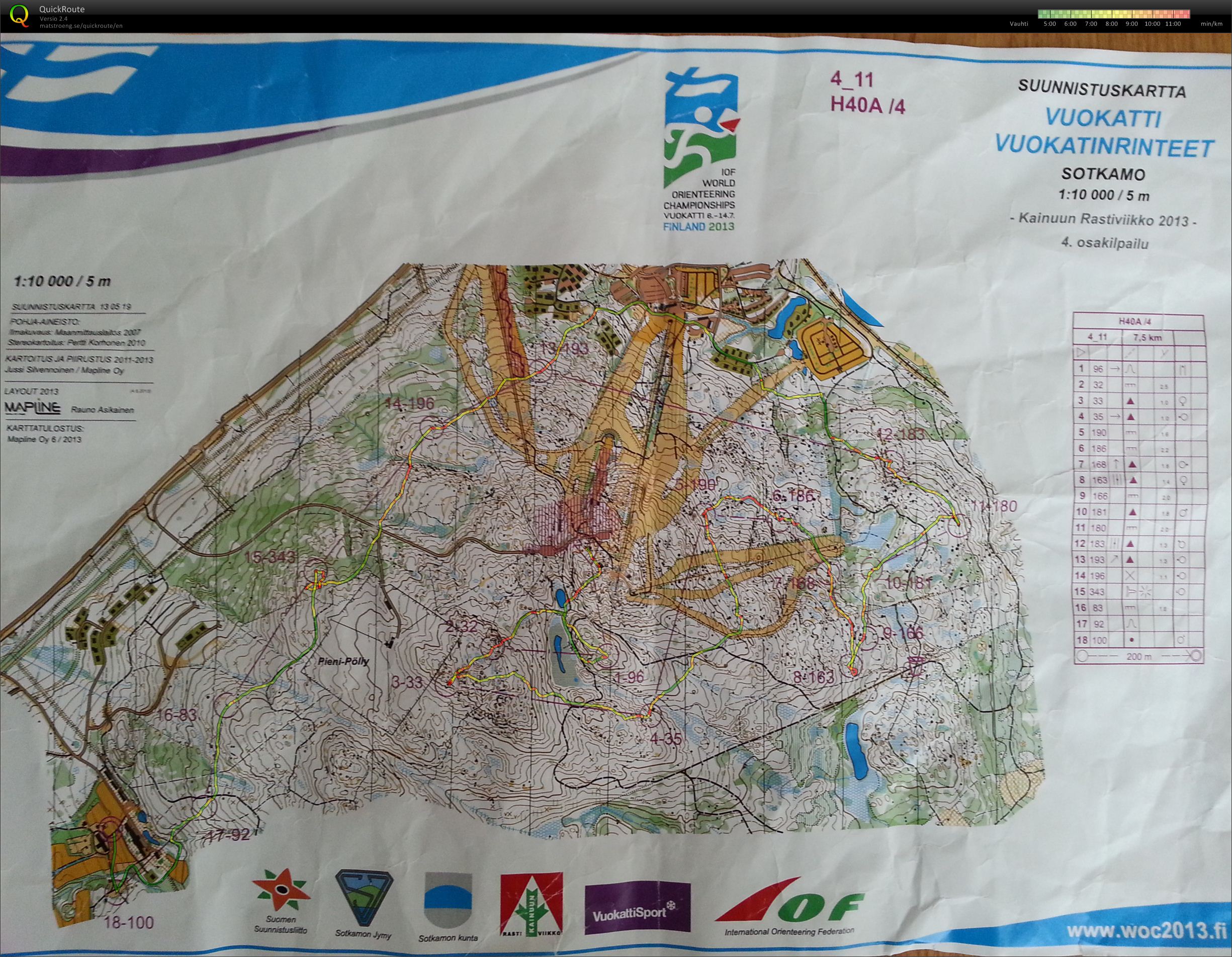 WOC 2013 Spectator Race, day 4 (13/07/2013)