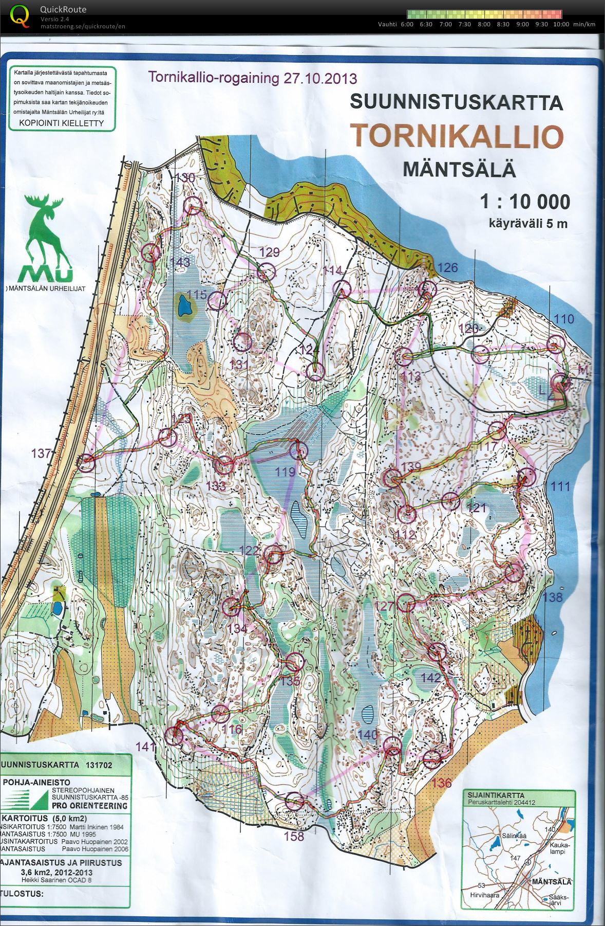 Tornikallio Rogaining 2h (27/10/2013)