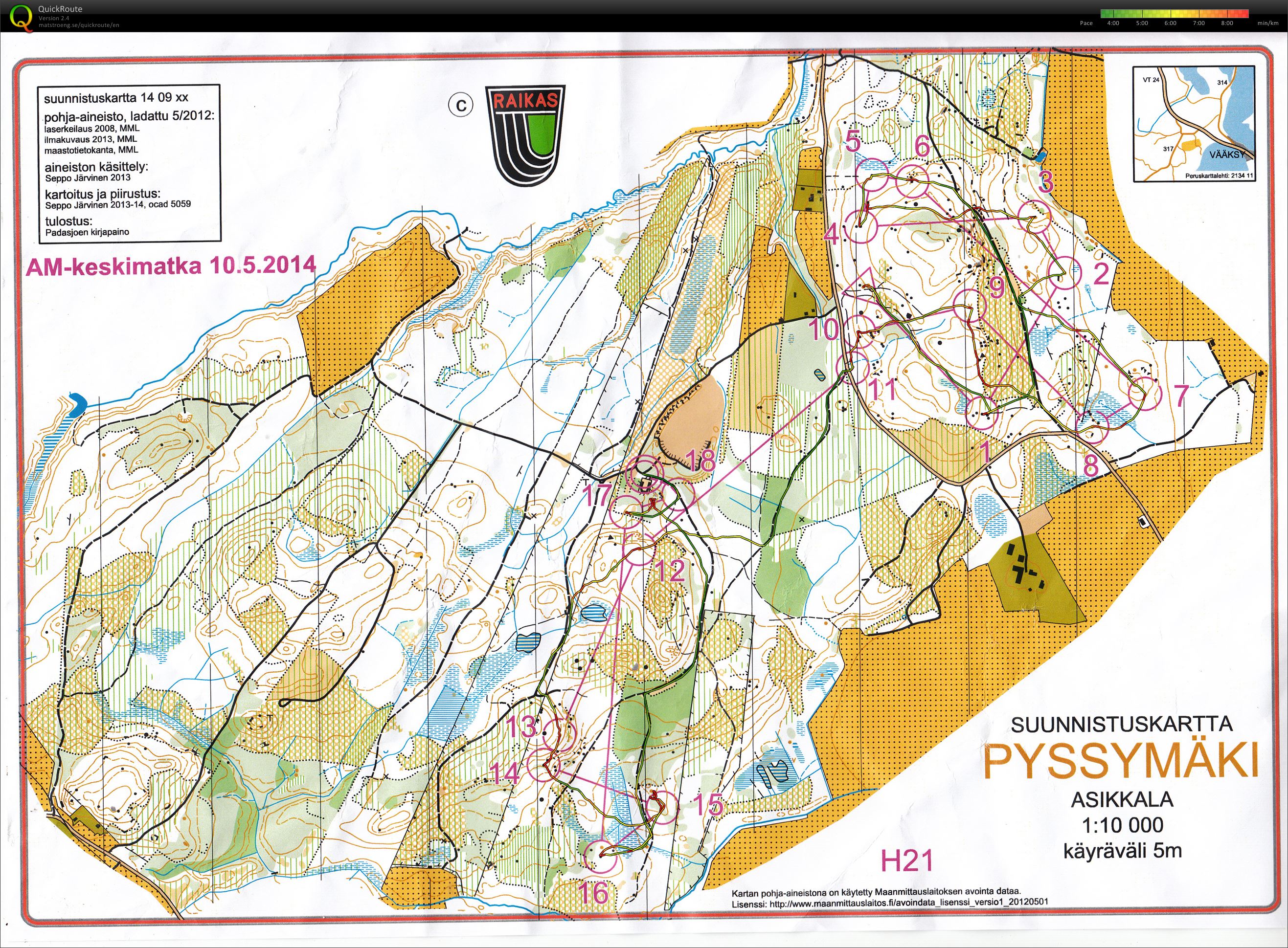 AM-keskimatka, H21 (10-05-2014)