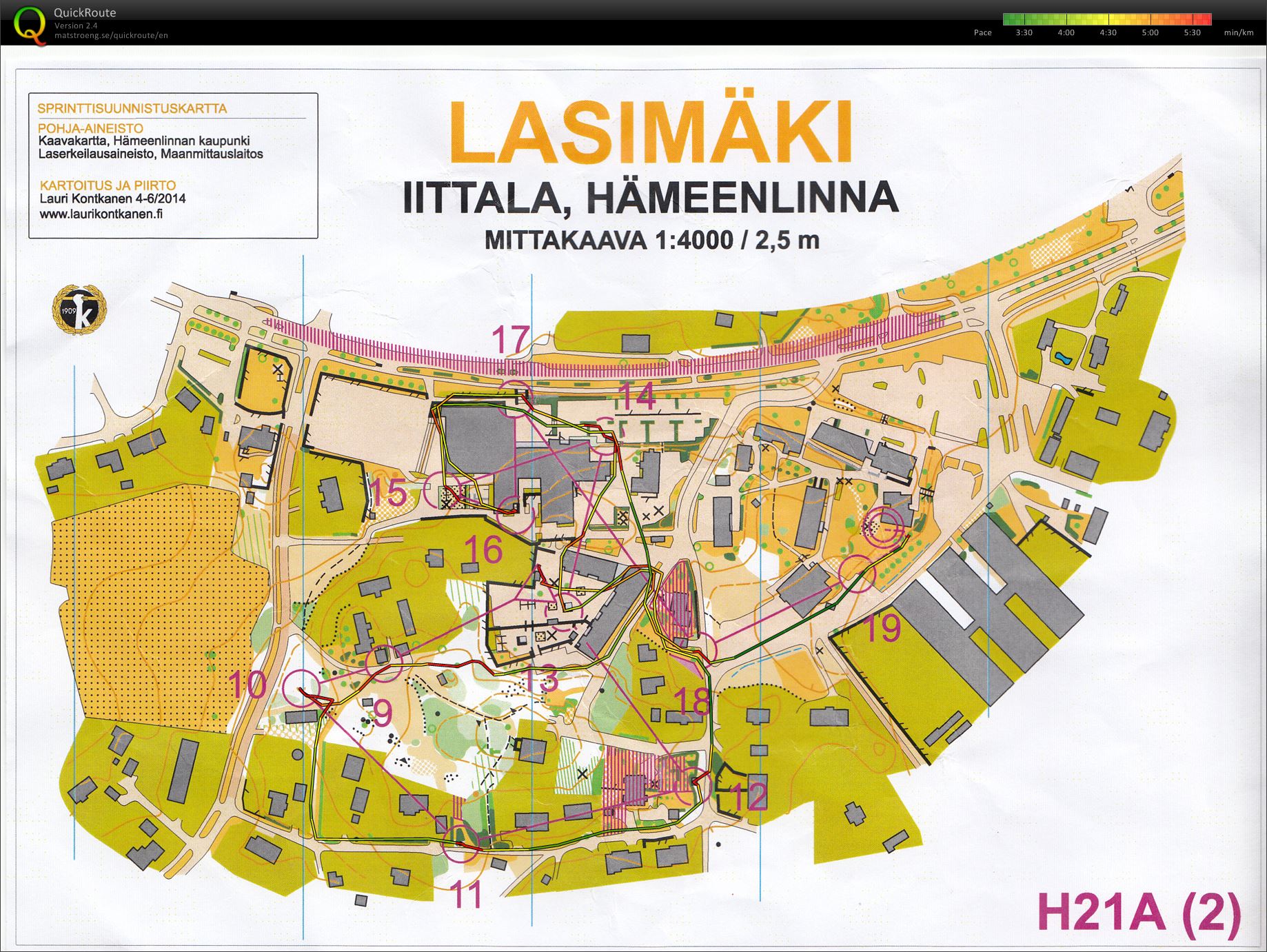 Lasimäki -sprintti, H21, 2.osa (19.07.2014)