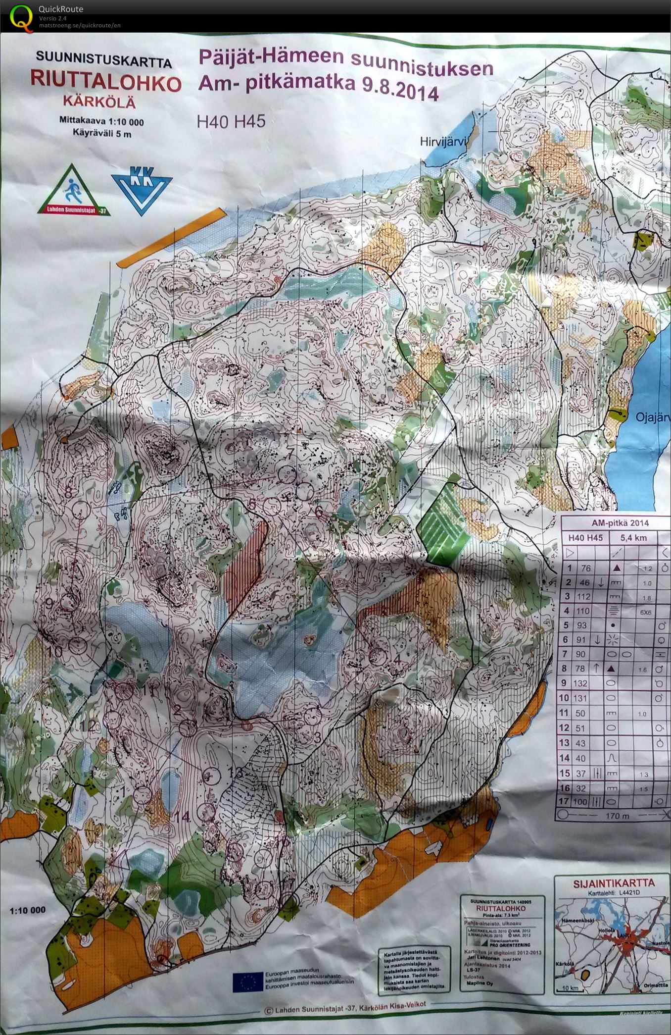 Am-pitkä Riuttalohko (09/08/2014)