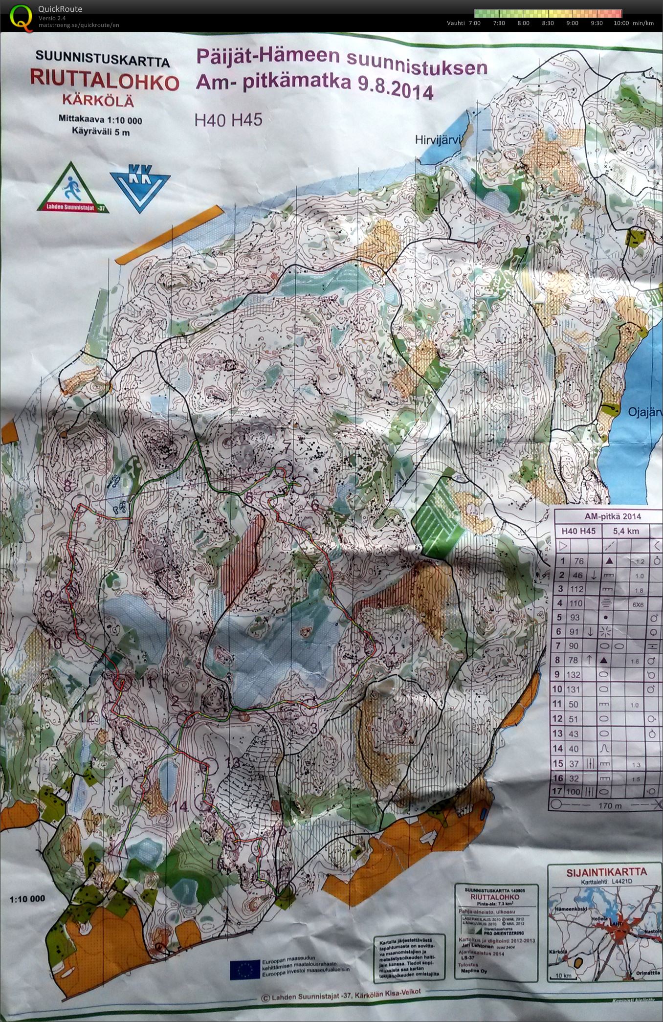 Am-pitkä Riuttalohko (09/08/2014)