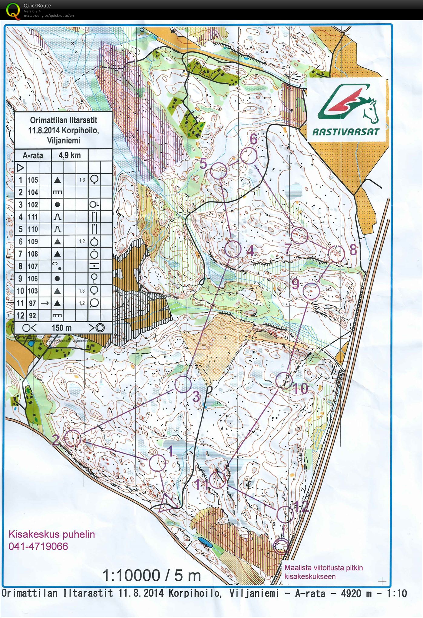 Iltarastit Korpihoilo (11/08/2014)