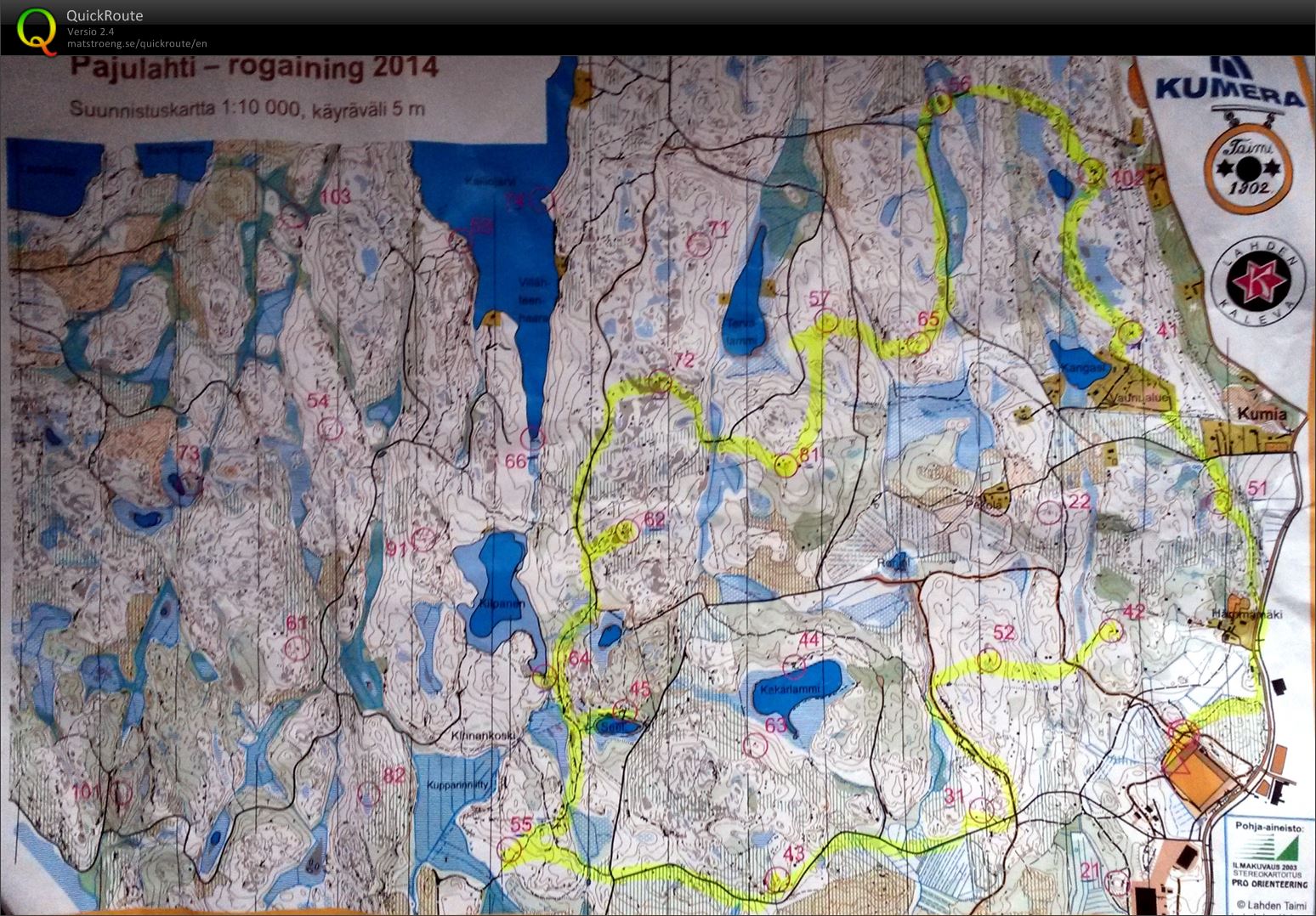 Pajulahti-rogaining (15/11/2014)