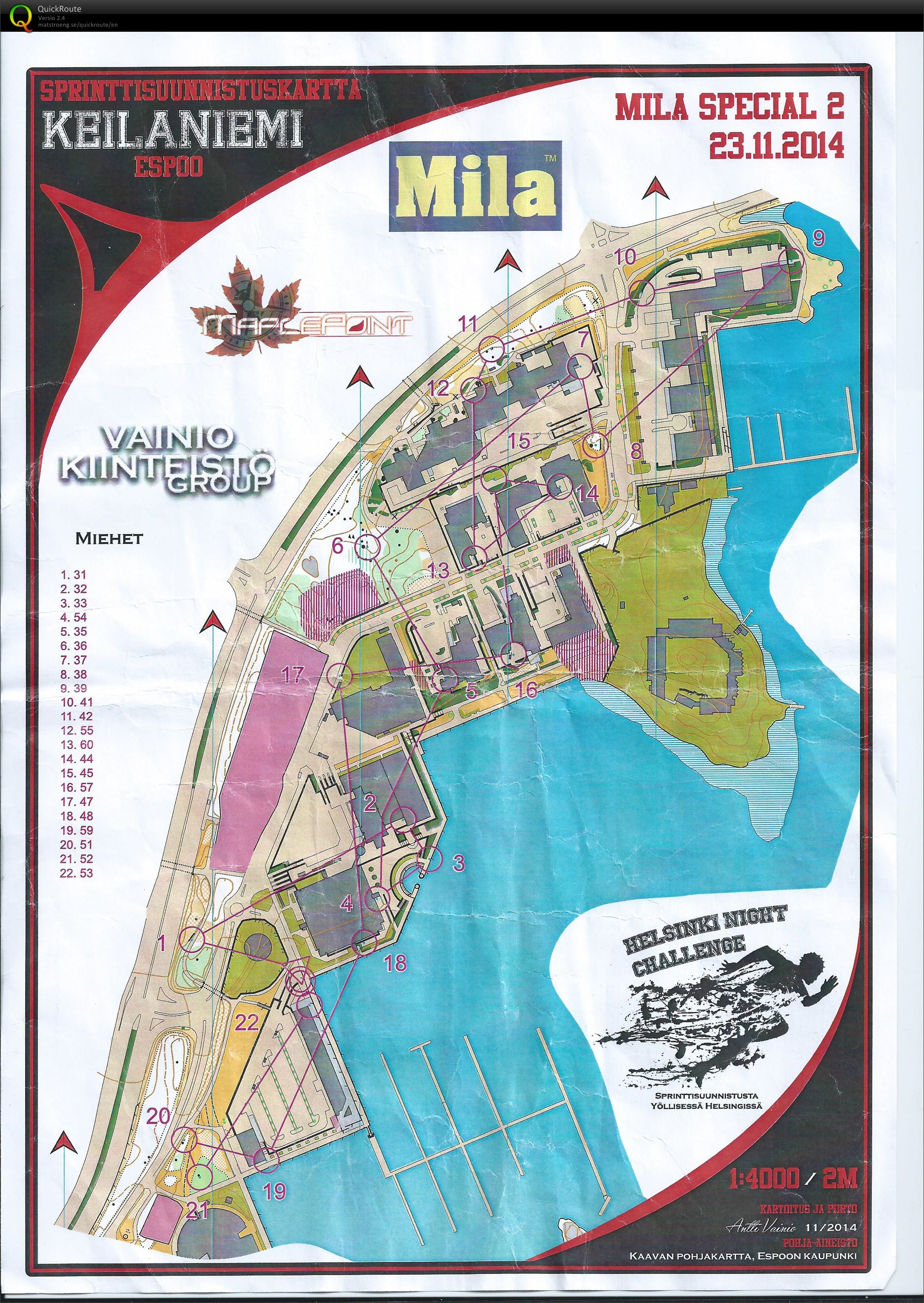 Helsinki Night Challenge Mila 2 (23/11/2014)
