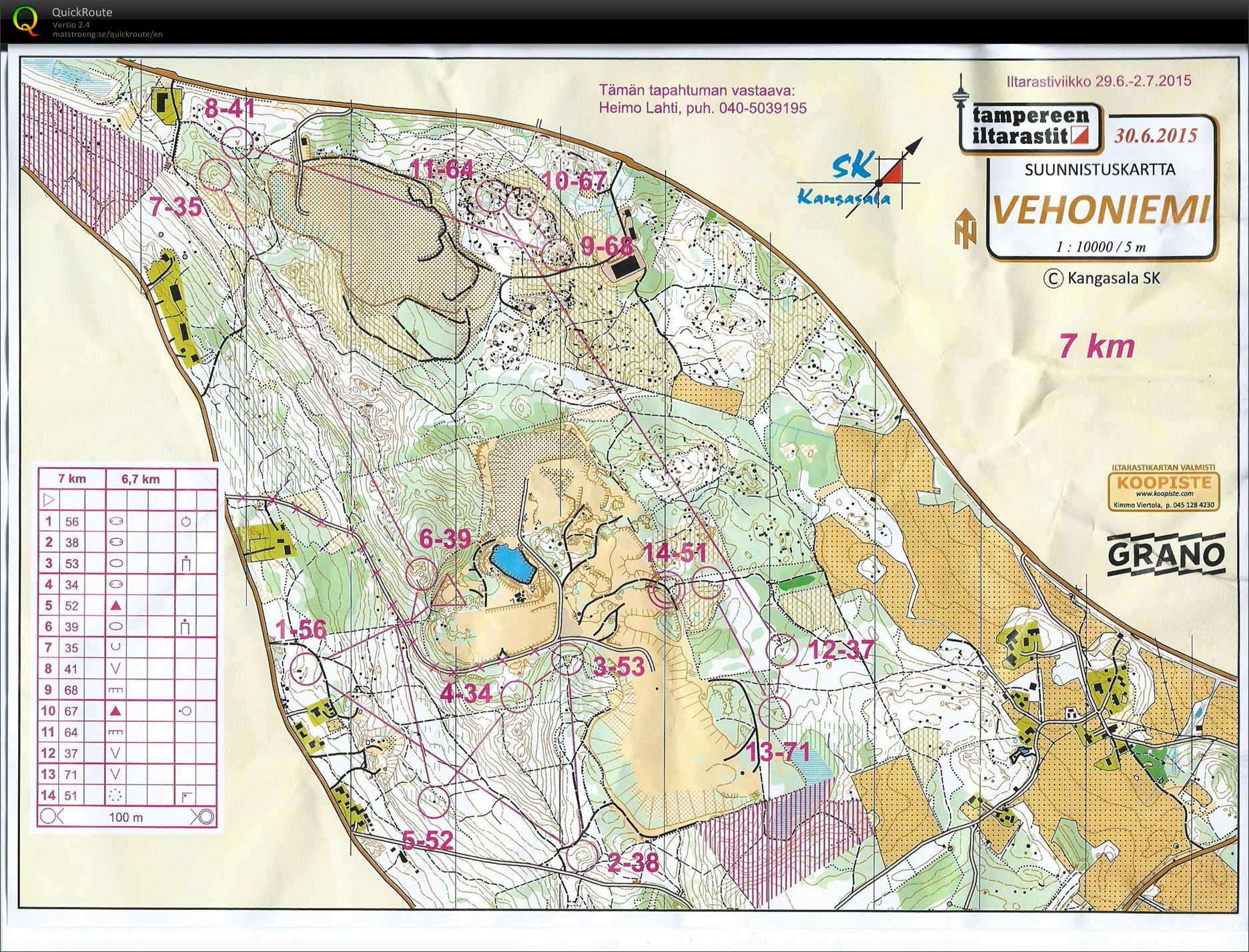 Iltarastit Vehoniemi (2015-06-30)