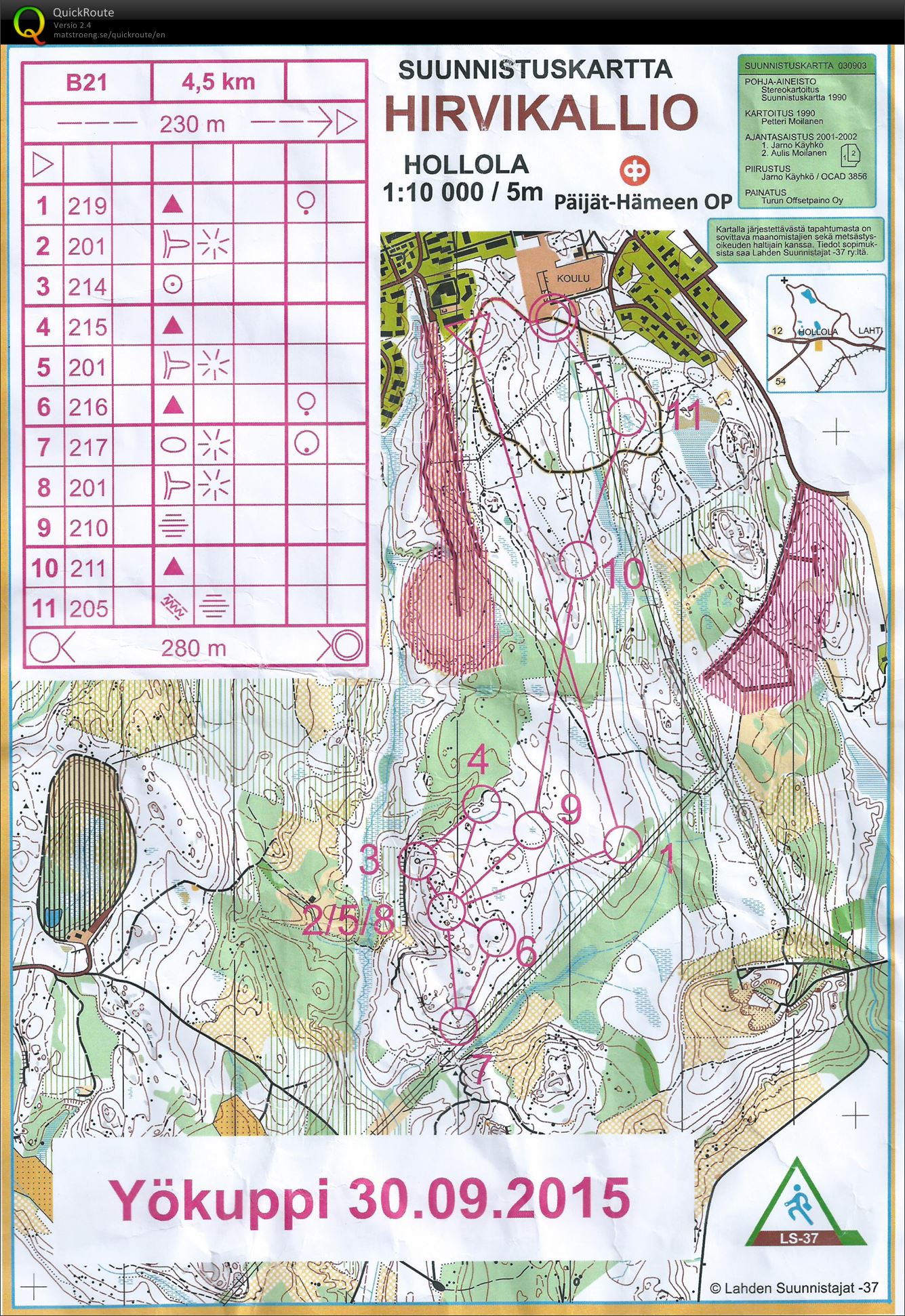 Yökuppi 9/15 (30/09/2015)