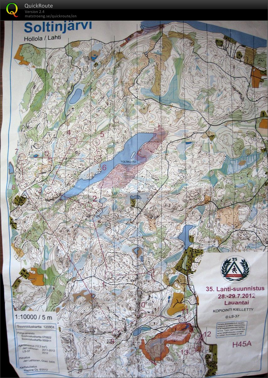 Lahtisuunnistus 1. päivä h45a (28/07/2012)