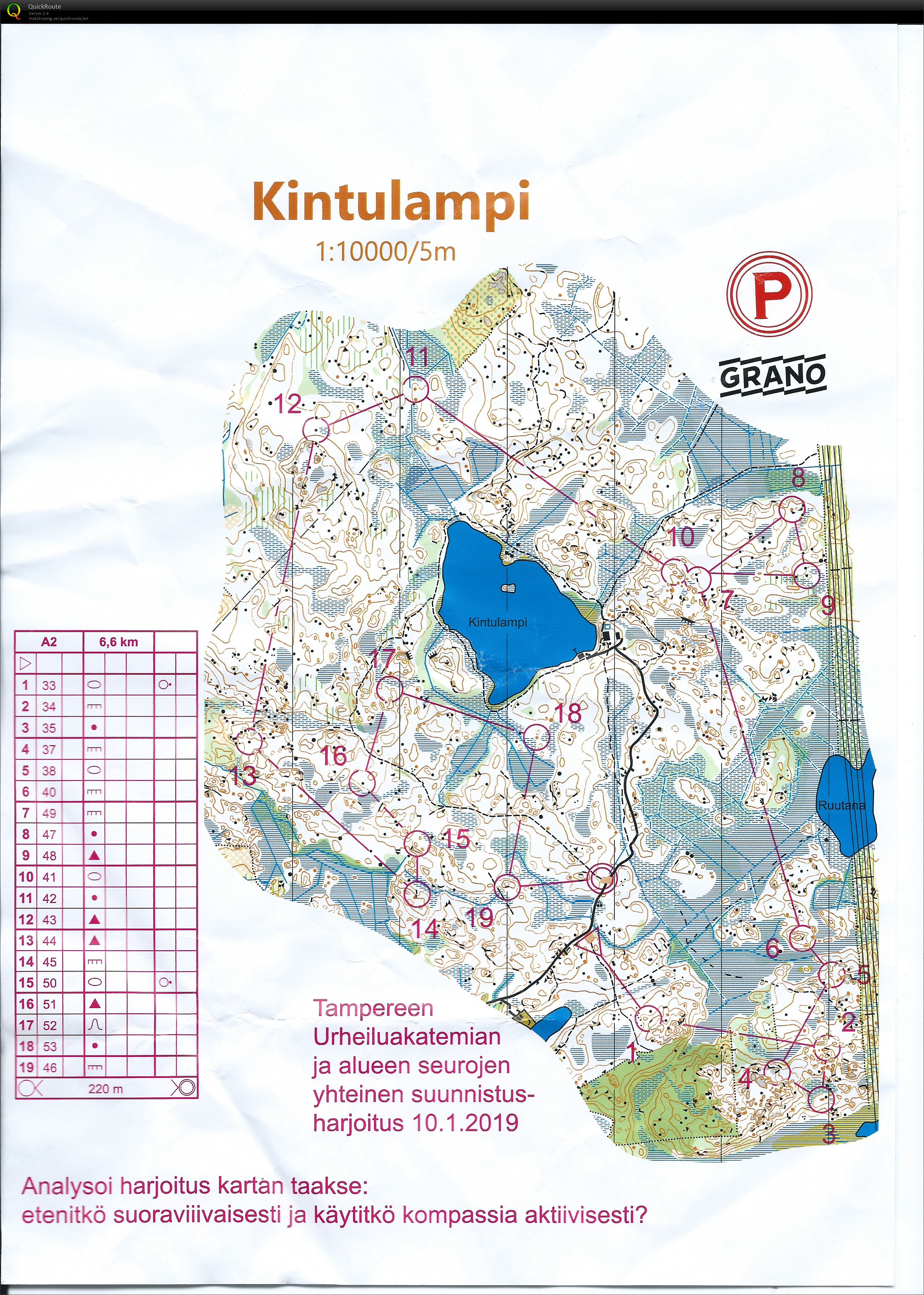 Taitoharjoitus Kintulampi (10-01-2019)
