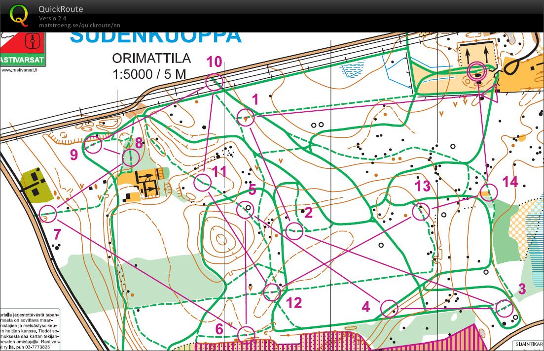Päiväleiri Orimattilassa, hiihtosuunnistusta (12.02.2012)