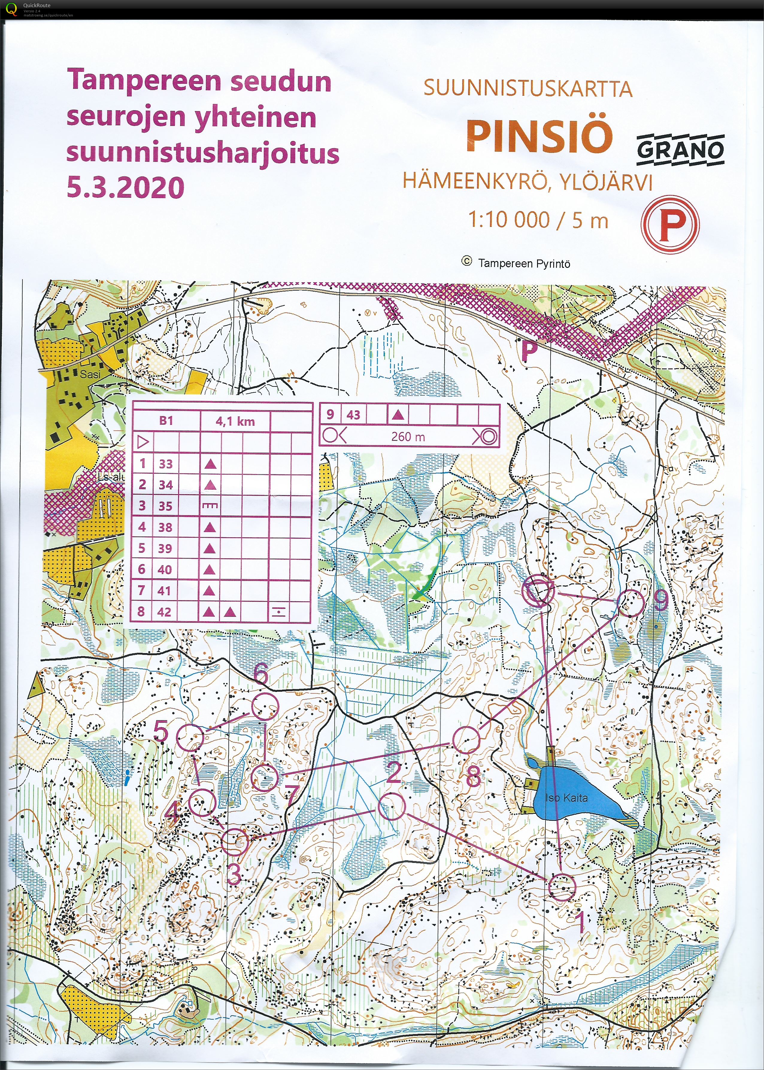 Taitoharjoitus Pinsiö (05/03/2020)