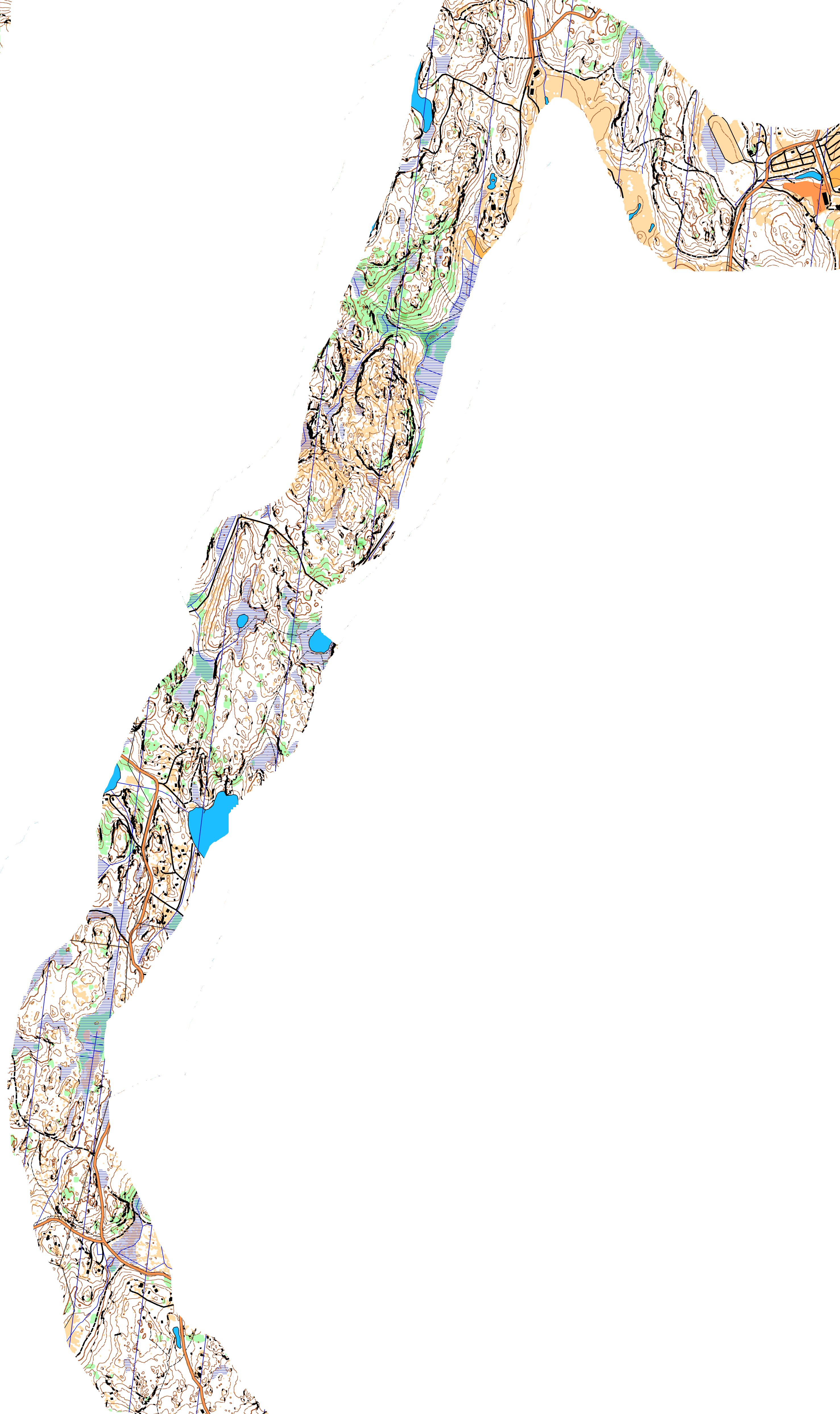 Corridors on Karttapullautin map.  (10-11-2013)