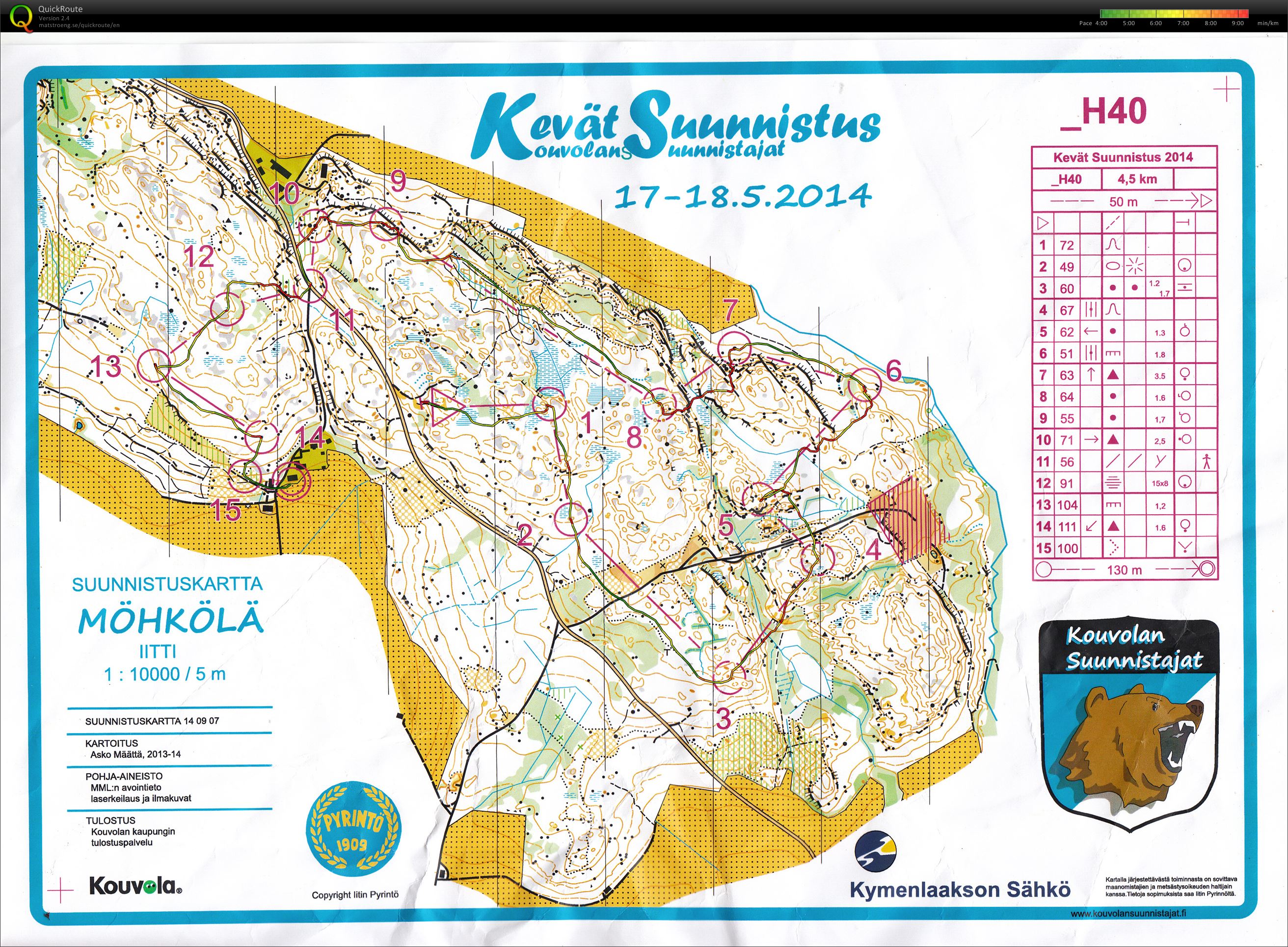 Kevätsuunnistus, 1 pv, H40 (17/05/2014)